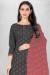 Picture of Pleasing Cotton Dim Gray Straight Cut Salwar Kameez