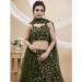 Picture of Classy Georgette Dark Olive Green Lehenga Choli