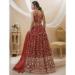 Picture of Well Formed Georgette Maroon Lehenga Choli