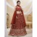 Picture of Well Formed Georgette Maroon Lehenga Choli