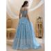 Picture of Bewitching Georgette Medium Aqua Marine Lehenga Choli