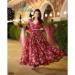 Picture of Beautiful Silk Saddle Brown Readymade Salwar Kameez