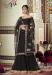 Picture of Ideal Georgette Black Straight Cut Salwar Kameez