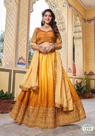 Picture of Resplendent Chiffon Chocolate Lehenga Choli