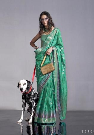 Picture of Bewitching Silk Dark Cyan Saree