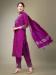 Picture of Shapely Cotton Violet Readymade Salwar Kameez