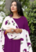 Picture of Rayon & Cotton Purple Readymade Salwar Kameez