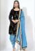 Picture of Well Formed Georgette Black Straight Cut Salwar Kameez