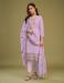 Picture of Georgette Light Slate Grey Straight Cut Salwar Kameez