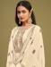 Picture of Georgette Pale Golden Rod Straight Cut Salwar Kameez