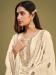 Picture of Georgette Pale Golden Rod Straight Cut Salwar Kameez