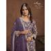 Picture of Georgette Dark Olive Green Straight Cut Salwar Kameez