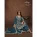 Picture of Splendid Georgette Teal Straight Cut Salwar Kameez