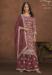 Picture of Elegant Georgette Brown Straight Cut Salwar Kameez