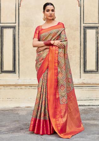 Picture of Gorgeous Silk Rosy Brown Saree