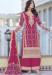 Picture of Chiffon & Silk Hot Pink Straight Cut Salwar Kameez