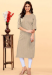 Picture of Gorgeous Cotton Beige Kurtis & Tunic