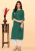 Picture of Pretty Cotton Sea Green Kurtis & Tunic