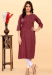 Picture of Pleasing Cotton Maroon Kurtis & Tunic