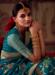 Picture of Statuesque Crepe & Silk Teal Saree