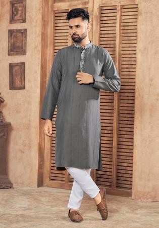 Picture of Sightly Chiffon Grey Kurtas