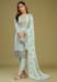 Picture of Georgette Light Steel Blue Straight Cut Salwar Kameez