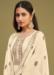 Picture of Georgette Antique White Straight Cut Salwar Kameez