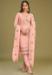 Picture of Georgette Light Pink Straight Cut Salwar Kameez