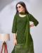 Picture of Georgette Dark Olive Green Readymade Salwar Kameez