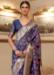 Picture of Marvelous Silk Dark Slate Blue Saree