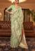 Picture of Gorgeous Silk Pale Golden Rod Saree