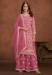 Picture of Georgette Hot Pink Straight Cut Salwar Kameez