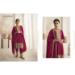 Picture of Amazing Silk Maroon Straight Cut Salwar Kameez