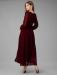 Picture of Fine Georgette Maroon Readymade Gown