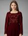 Picture of Fine Georgette Maroon Readymade Gown