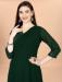 Picture of Beautiful Georgette Forest Green Readymade Gown