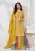 Picture of Alluring Chiffon Yellow Straight Cut Salwar Kameez