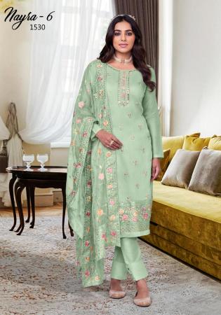 Picture of Silk Dark Sea Green Straight Cut Salwar Kameez