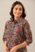 Picture of Pleasing Cotton Black Readymade Salwar Kameez