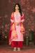 Picture of Cotton Dark Salmon Straight Cut Salwar Kameez