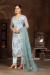 Picture of Cotton Light Steel Blue Straight Cut Salwar Kameez