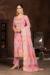 Picture of Pleasing Organza Pink Straight Cut Salwar Kameez