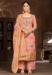 Picture of Organza Dark Salmon Straight Cut Salwar Kameez