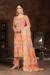 Picture of Organza Dark Salmon Straight Cut Salwar Kameez