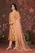 Picture of Delightful Organza Beige Straight Cut Salwar Kameez