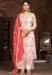 Picture of Rayon & Organza Beige Straight Cut Salwar Kameez