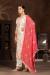 Picture of Rayon & Organza Beige Straight Cut Salwar Kameez