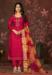 Picture of Rayon & Organza Light Coral Straight Cut Salwar Kameez