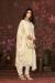 Picture of Chiffon Pale Golden Rod Straight Cut Salwar Kameez