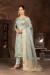 Picture of Chiffon Powder Blue Straight Cut Salwar Kameez